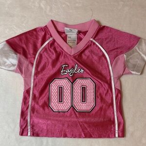 NFL Eagles Kids Pink and White Jersey